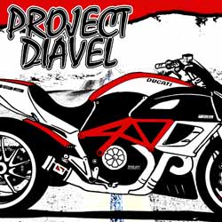 Project Diavel Artwork - Ducati Diavel art by Larry Lulay.