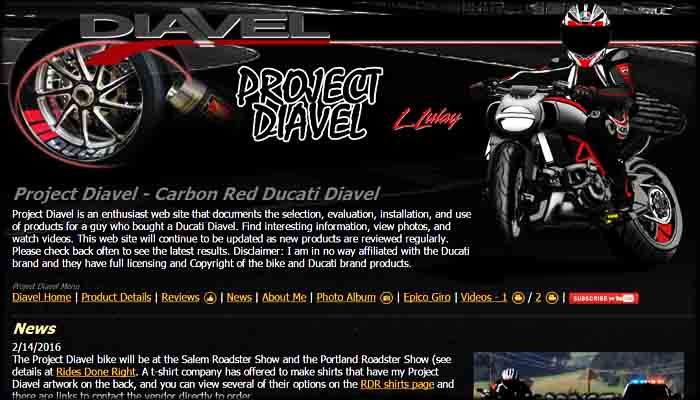 Project Diavel Site